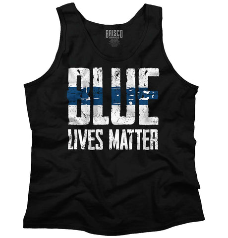 Black|Blue Lives Matter Line Tank Top|Tactical Tees