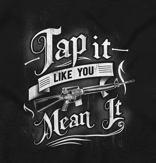 Black2|Tap It Like You Mean It Junior Fit V-Neck T-Shirt|Tactical Tees