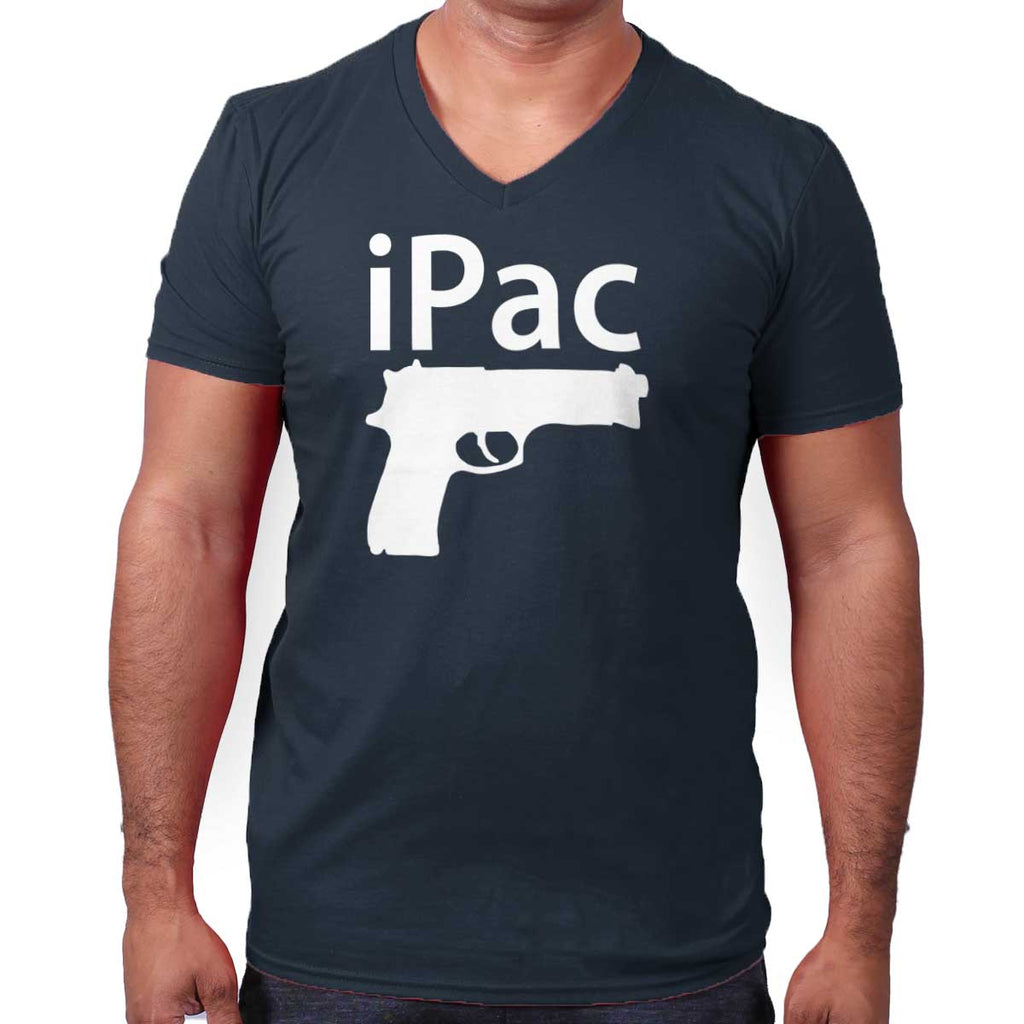 Navy|iPac V-Neck T-Shirt|Tactical Tees