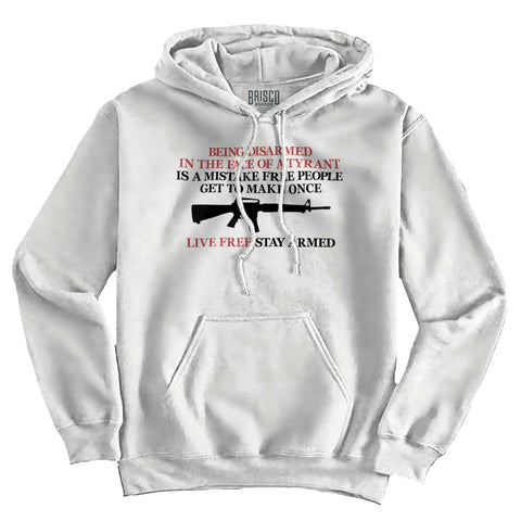 White|Live Free Stay Armed Hoodie|Tactical Tees