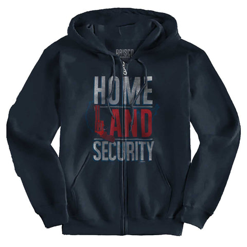 Navy|Homeland Security Zip Hoodie|Tactical Tees