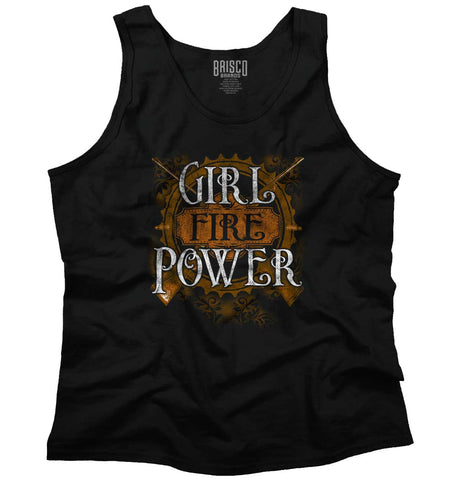 Black|Girl Fire Power Tank Top|Tactical Tees