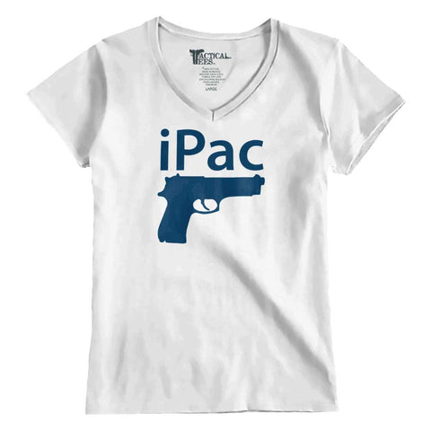 White|iPac Junior Fit V-Neck T-Shirt|Tactical Tees
