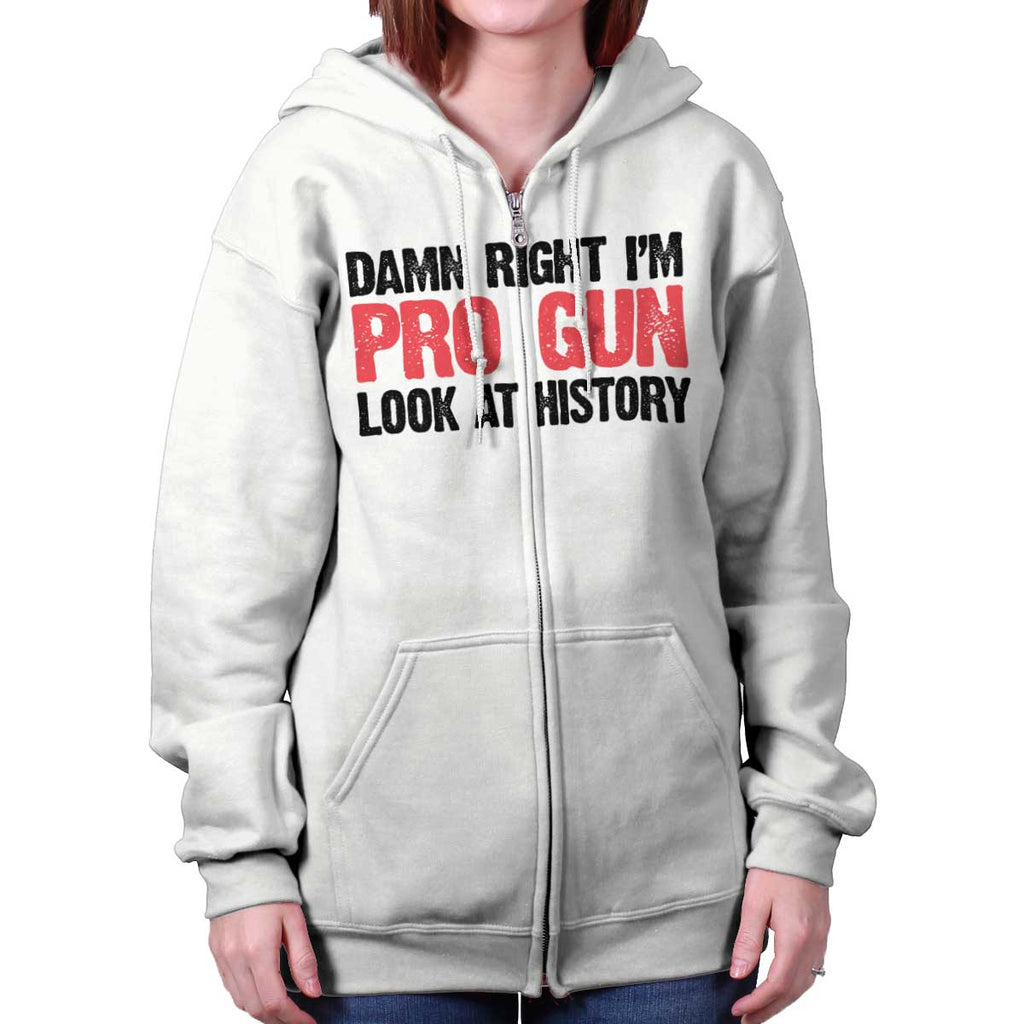 White|Pro Gun Zip Hoodie|Tactical Tees