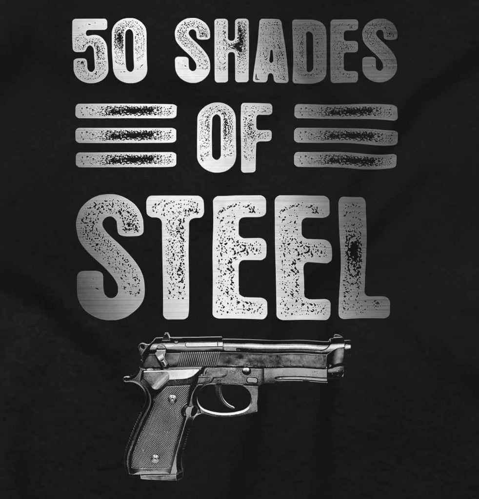Black2|50 Shades of Steel Junior Fit V-Neck T-Shirt|Tactical Tees