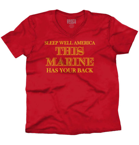 CherryRed|This Marine V-Neck T-Shirt|Tactical Tees