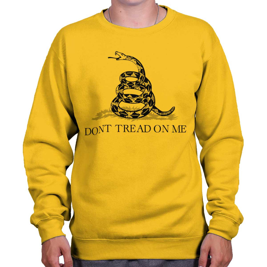 Gold|Don’t Tread On Me Crewneck Sweatshirt|Tactical Tees