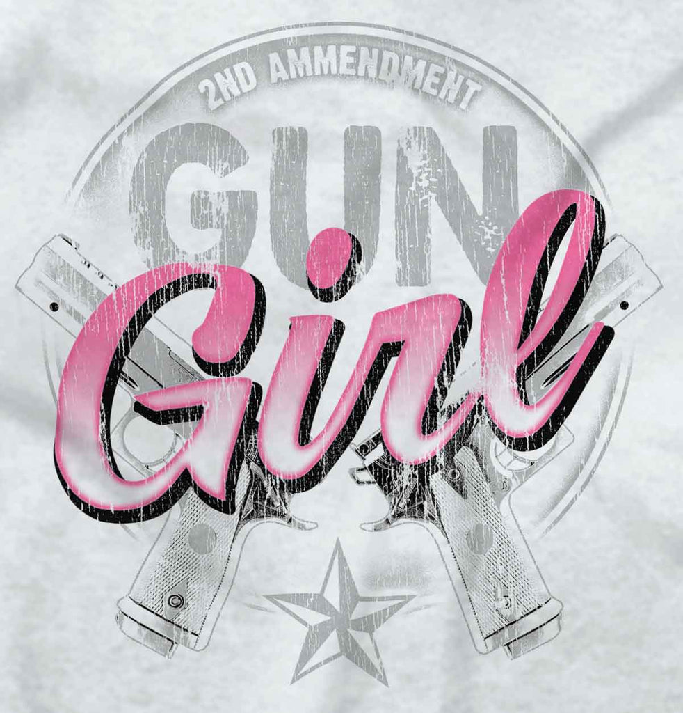 White2|Gun Girl Crewneck Sweatshirt|Tactical Tees