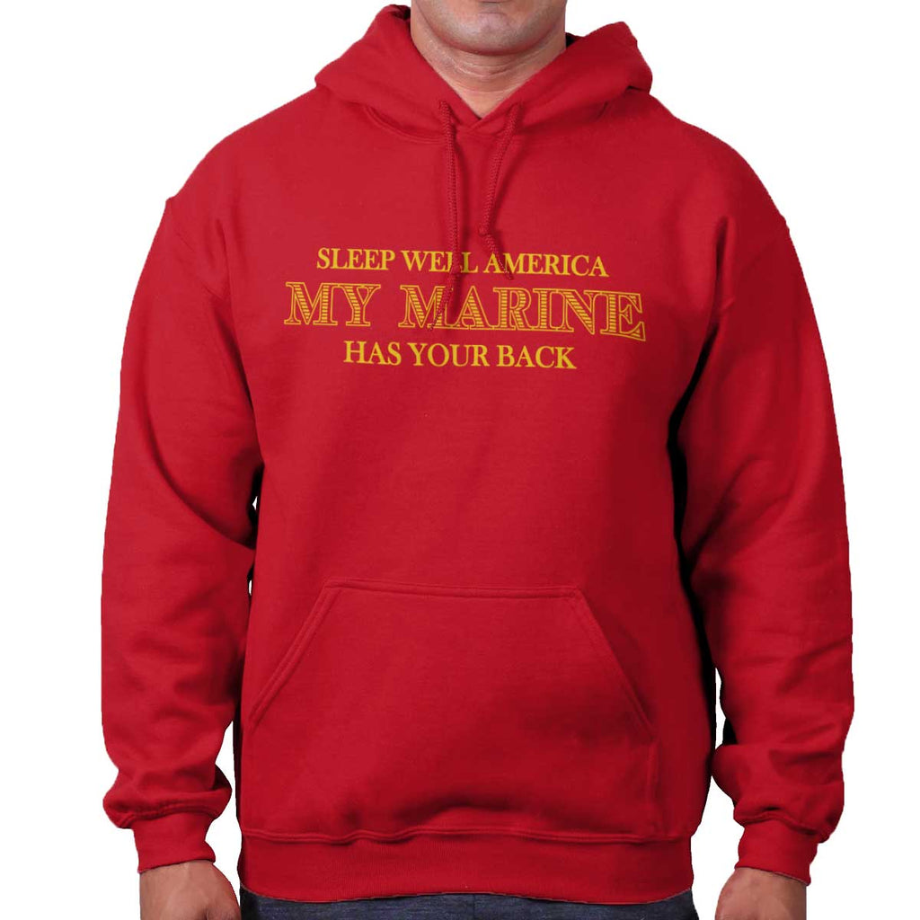 CherryRed|This Marine Has Your Back Hoodie|Tactical Tees