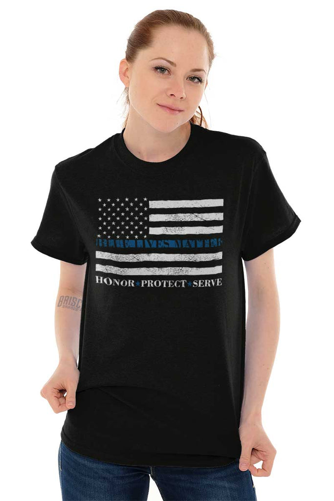 Female_Black2|Blue Lives Matter Honor T-Shirt|Tactical Tees