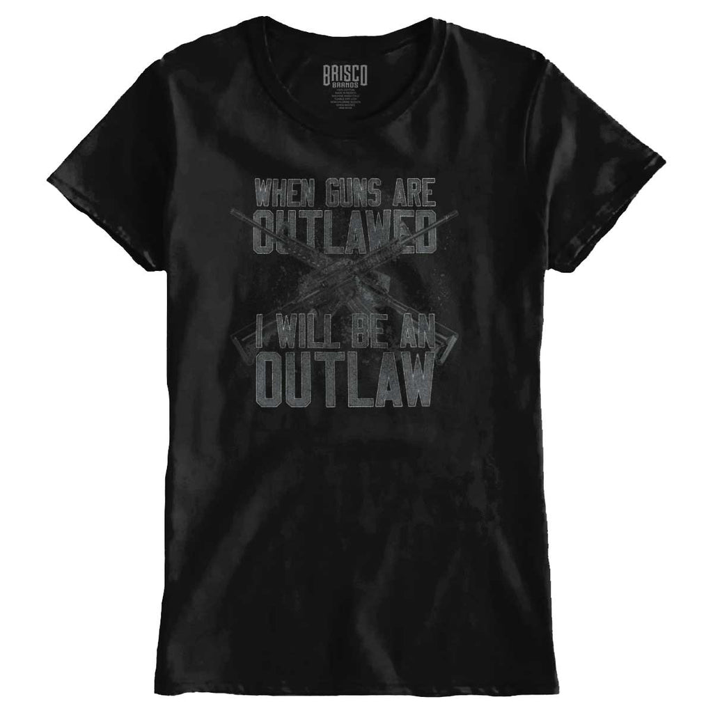 Black1|Outlaw Ladies T-Shirt|Tactical Tees