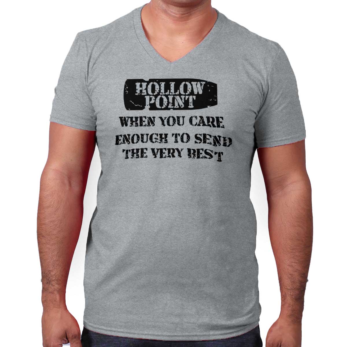 SportGrey|Hollow Point V-Neck T-Shirt|Tactical Tees
