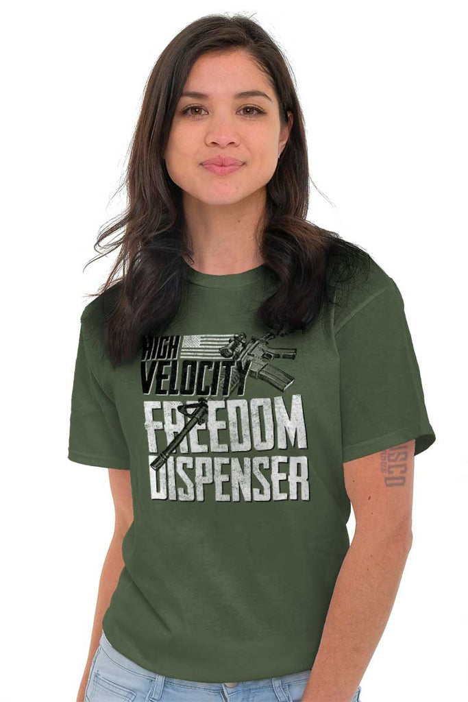 Female_MilitaryGreen2|Freedom Dispenser T-Shirt|Tactical Tees