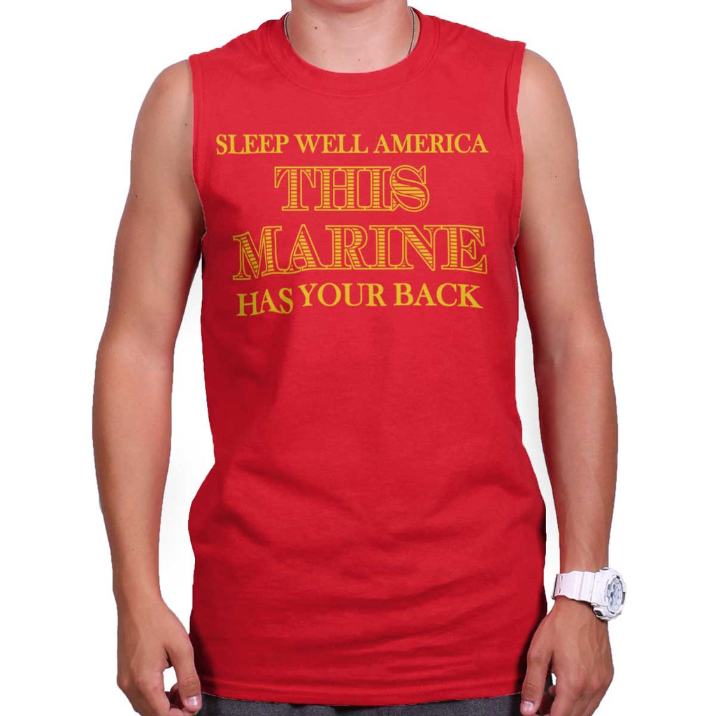 Red|This Marine Sleeveless T-Shirt|Tactical Tees