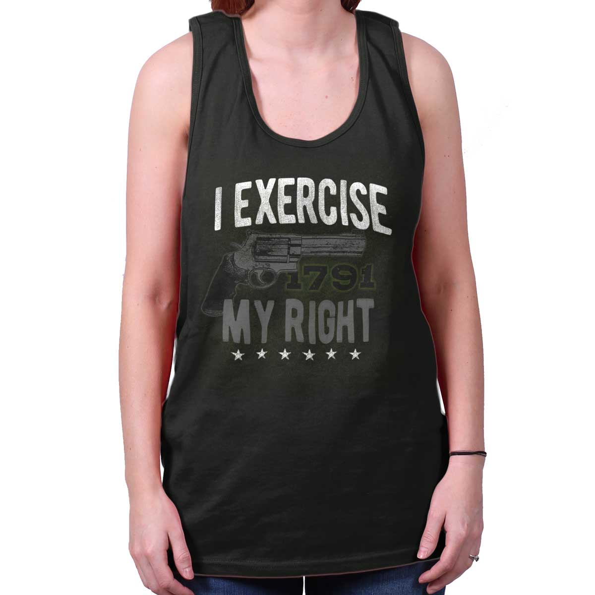 Black|I exercise My Right Tank Top|Tactical Tees