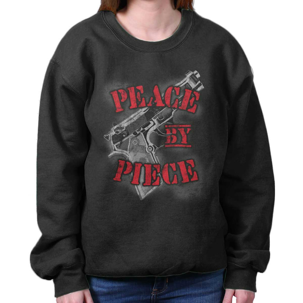 Black|Peace by Piece Crewneck Sweatshirt|Tactical Tees