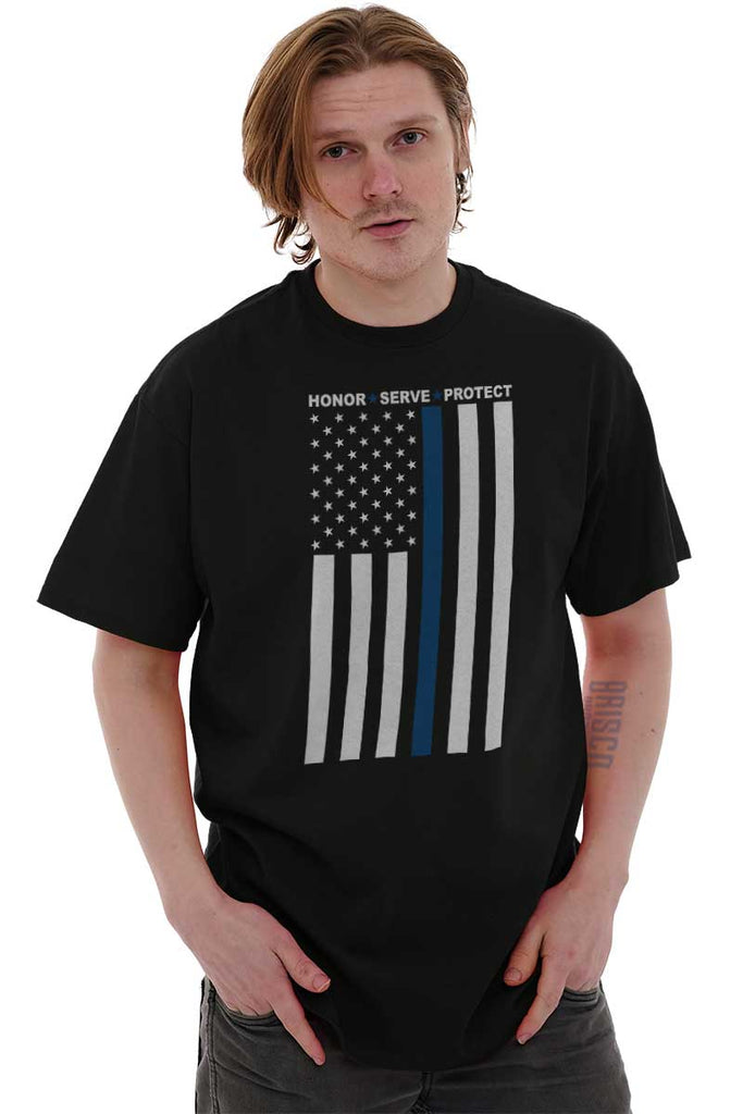 Male_Black2|Blue Lives Matter Vertical T-Shirt|Tactical Tees