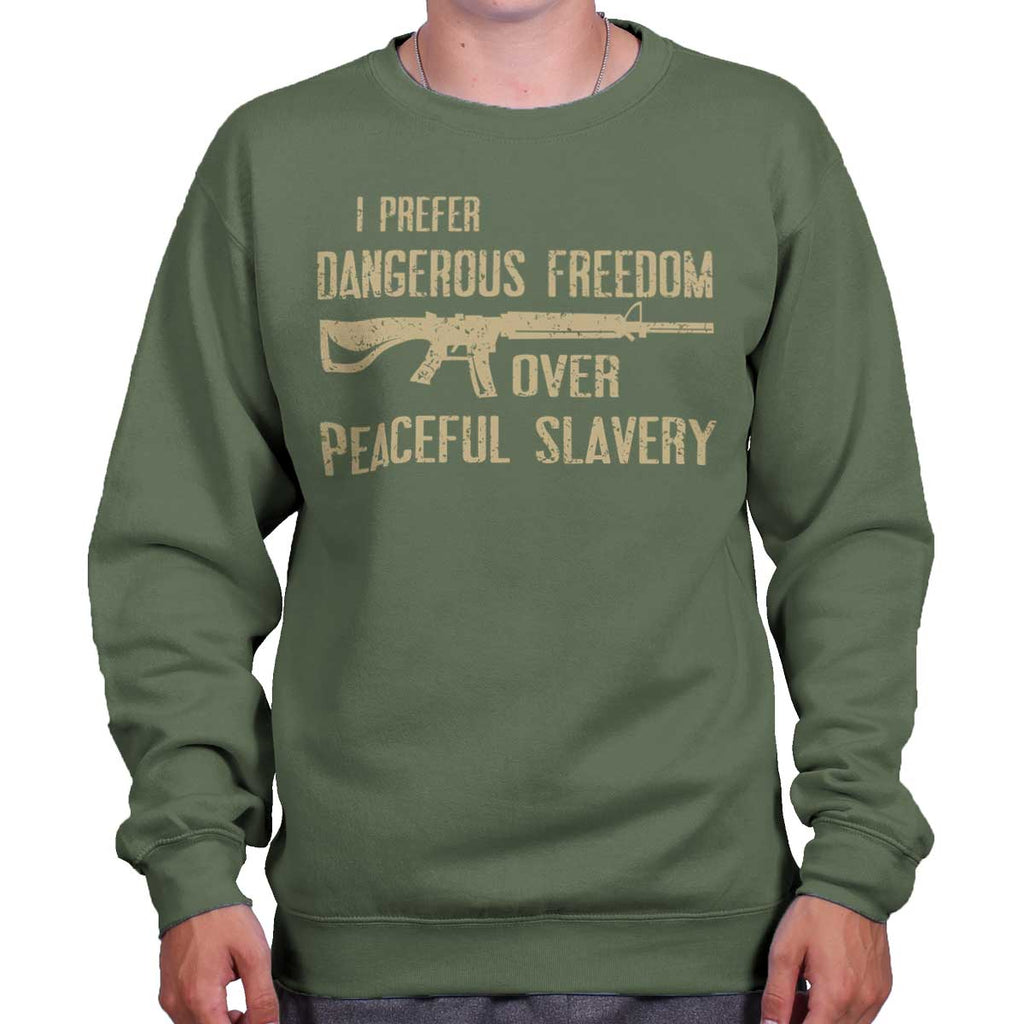 MilitaryGreen|Peaceful Slavery Crewneck Sweatshirt|Tactical Tees