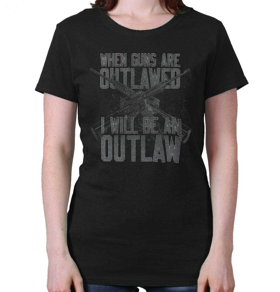 Black|Outlaw Ladies T-Shirt|Tactical Tees