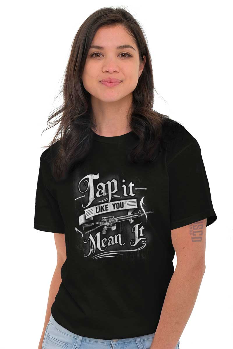 Female_Black4|Tap It Like You Mean It T-Shirt|Tactical Tees