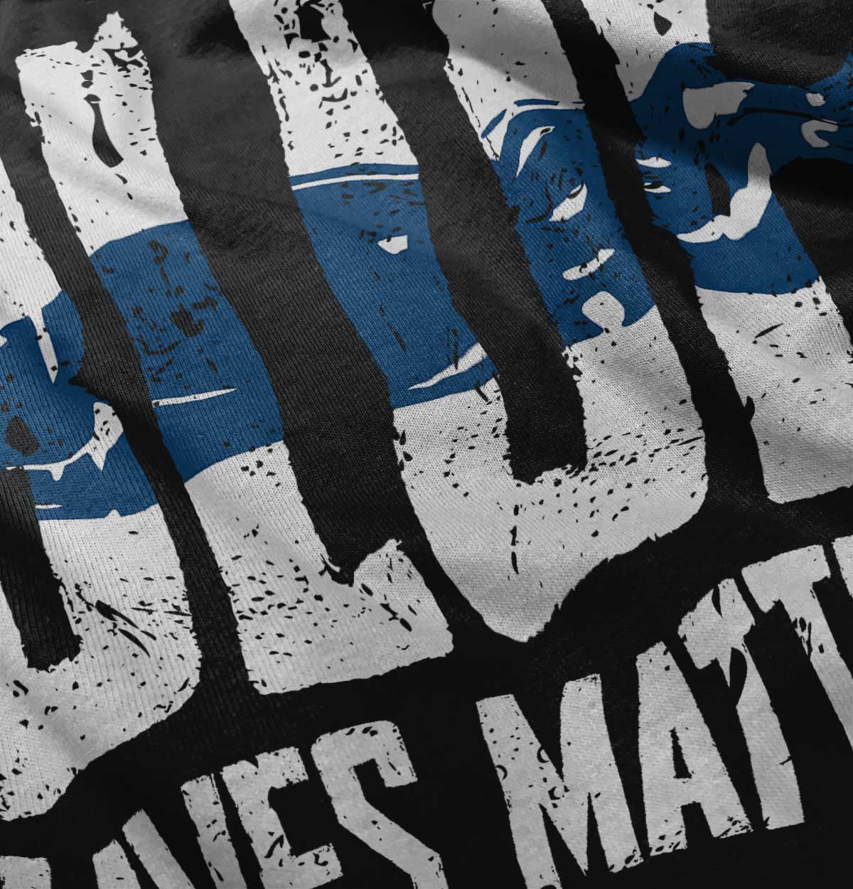 Black|Blue Lives Matter Line Sleeveless T-Shirt|Tactical Tees