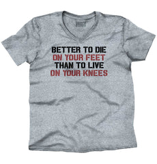 SportGrey1|Die on Your Feet V-Neck T-Shirt|Tactical Tees