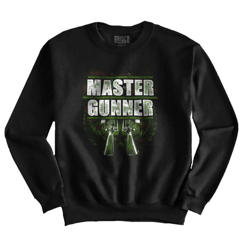 Black|Master Gunner Crewneck Sweatshirt|Tactical Tees