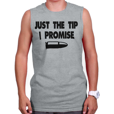 SportGrey|Just the Tip Sleeveless T-Shirt|Tactical Tees
