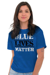 Female_Royal1|Blue Lives Matter Bold T-Shirt|Tactical Tees
