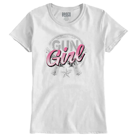 White|Gun Girl Ladies T-Shirt|Tactical Tees