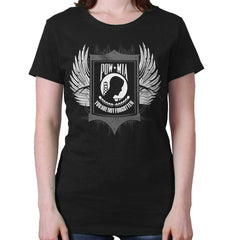 Black|POW MIA You Are Not Forgotten Ladies T-Shirt|Tactical Tees