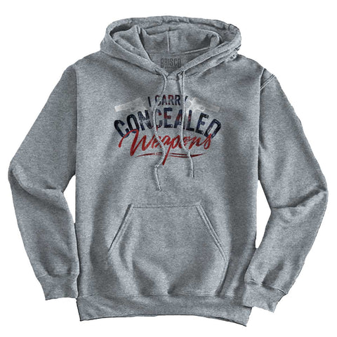 SportGrey|I Carry Concealed Weapons Hoodie|Tactical Tees