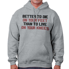 SportGrey|Die on Your Feet Hoodie|Tactical Tees