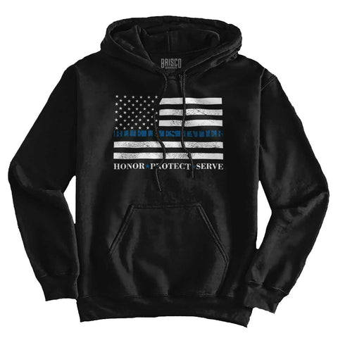 Black|Blue Lives Matter Honor Hoodie|Tactical Tees