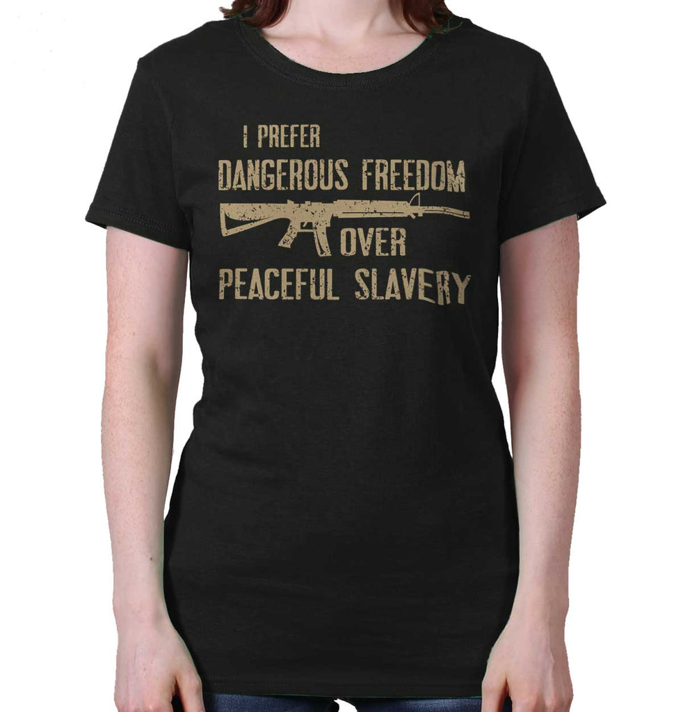Black|Peaceful Slavery Ladies T-Shirt|Tactical Tees