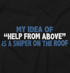Black2|Help From Above Junior Fit V-Neck T-Shirt|Tactical Tees