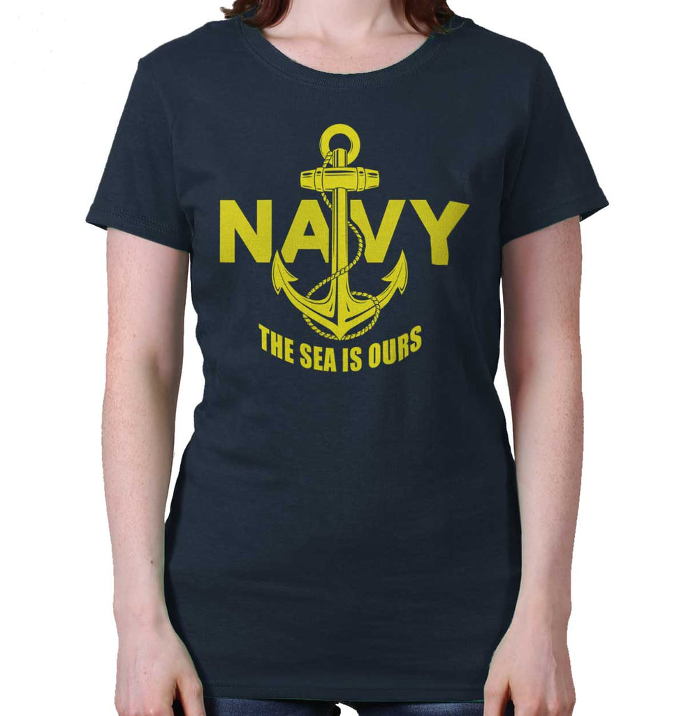 Navy|Sea is Ours Ladies T-Shirt|Tactical Tees