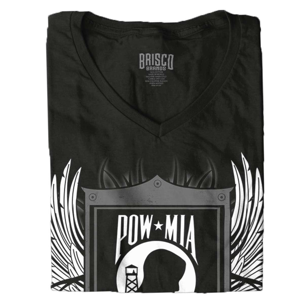 Black|POW MIA You Are Not Forgotten Junior Fit V-Neck T-Shirt|Tactical Tees