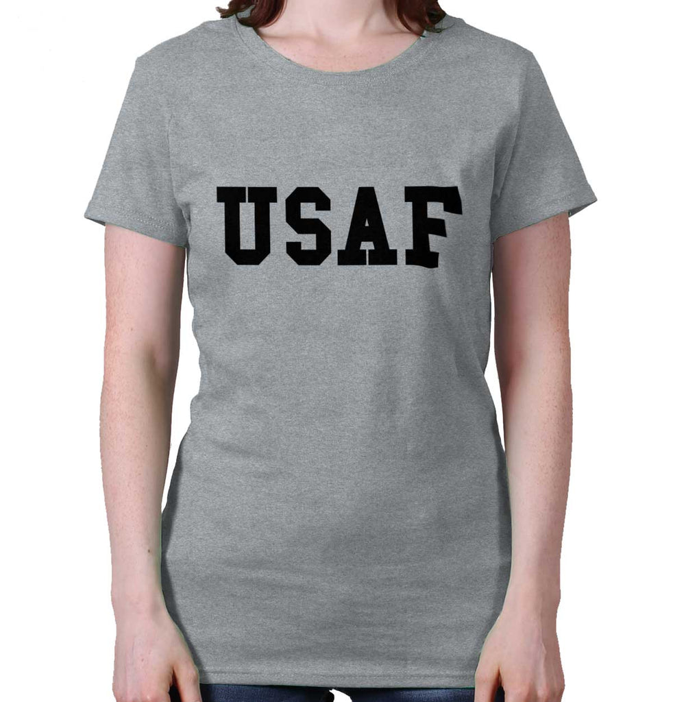 SportGrey|USAF Logo Ladies T-Shirt|Tactical Tees