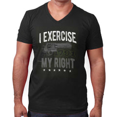 Black|I exercise My Right V-Neck T-Shirt|Tactical Tees