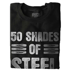 Black|50 Shades of Steel Crewneck Sweatshirt|Tactical Tees