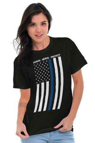 Male_Black1|Blue Lives Matter Vertical T-Shirt|Tactical Tees