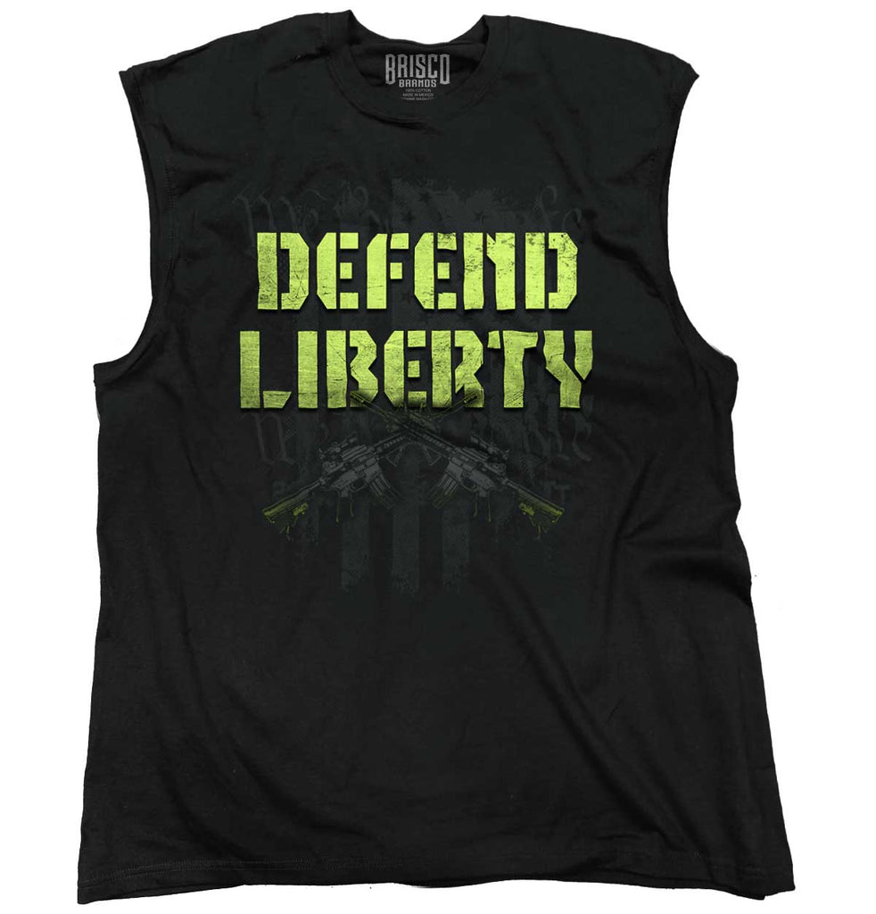 Black1|Defend Liberty Sleeveless T-Shirt|Tactical Tees