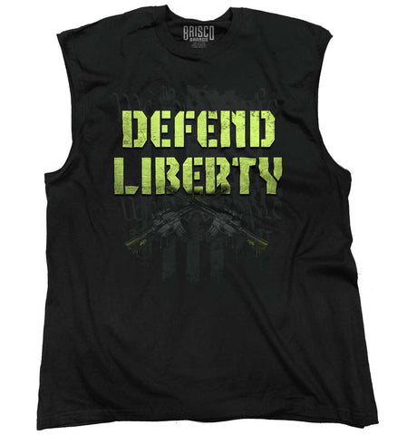 Black|Defend Liberty Sleeveless T-Shirt|Tactical Tees