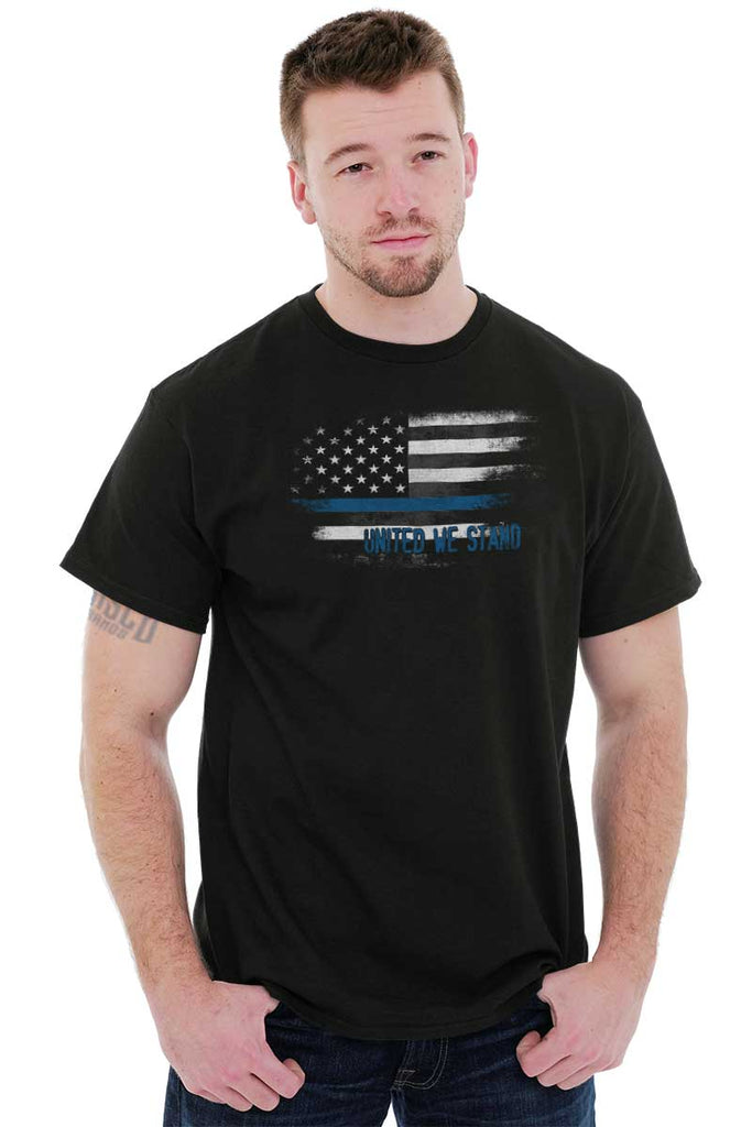 Male_Black3|Blue Lives Matter Fade T-Shirt|Tactical Tees