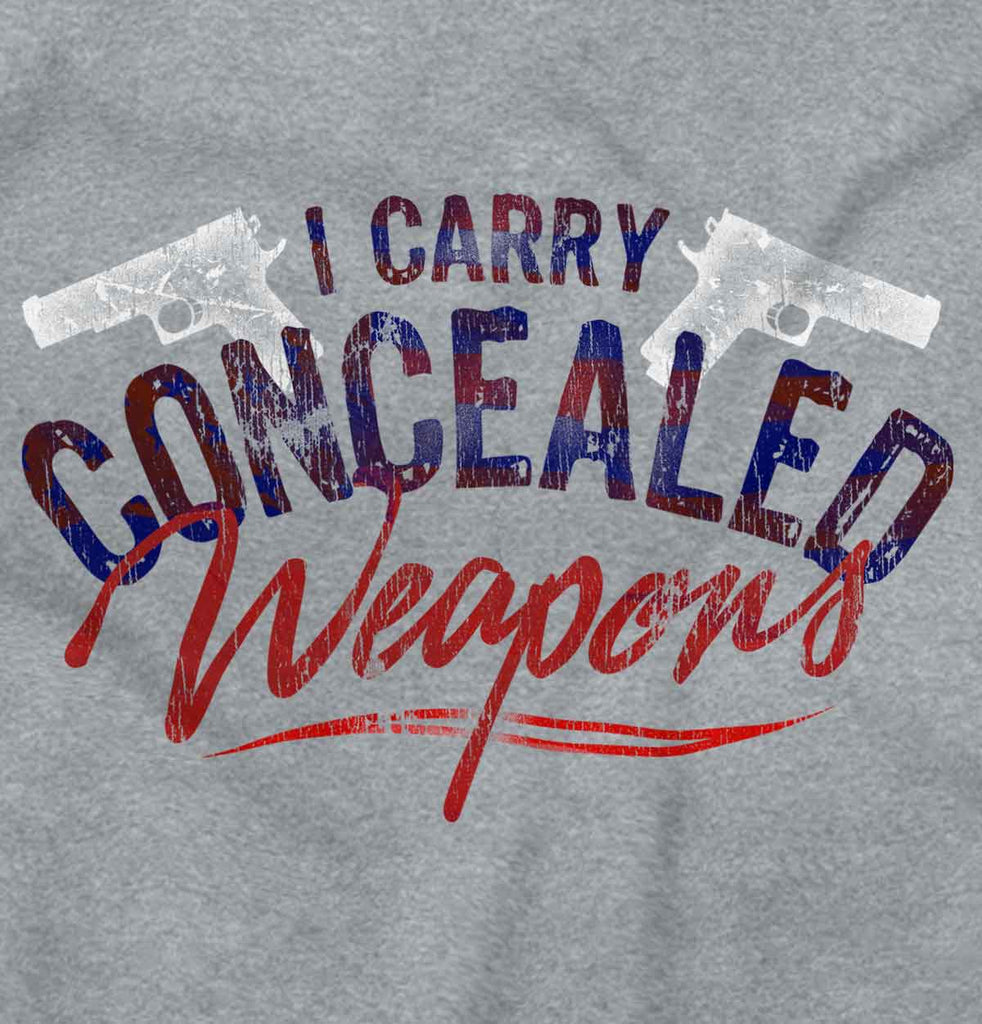 SportGrey2|I Carry Concealed Weapons Crewneck Sweatshirt|Tactical Tees