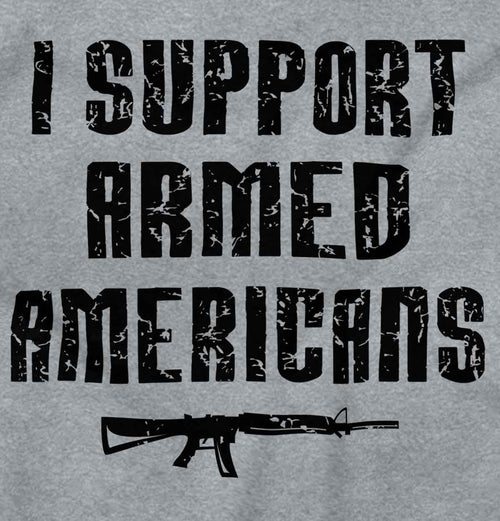 SportGrey2|Support Armed Americans V-Neck T-Shirt|Tactical Tees