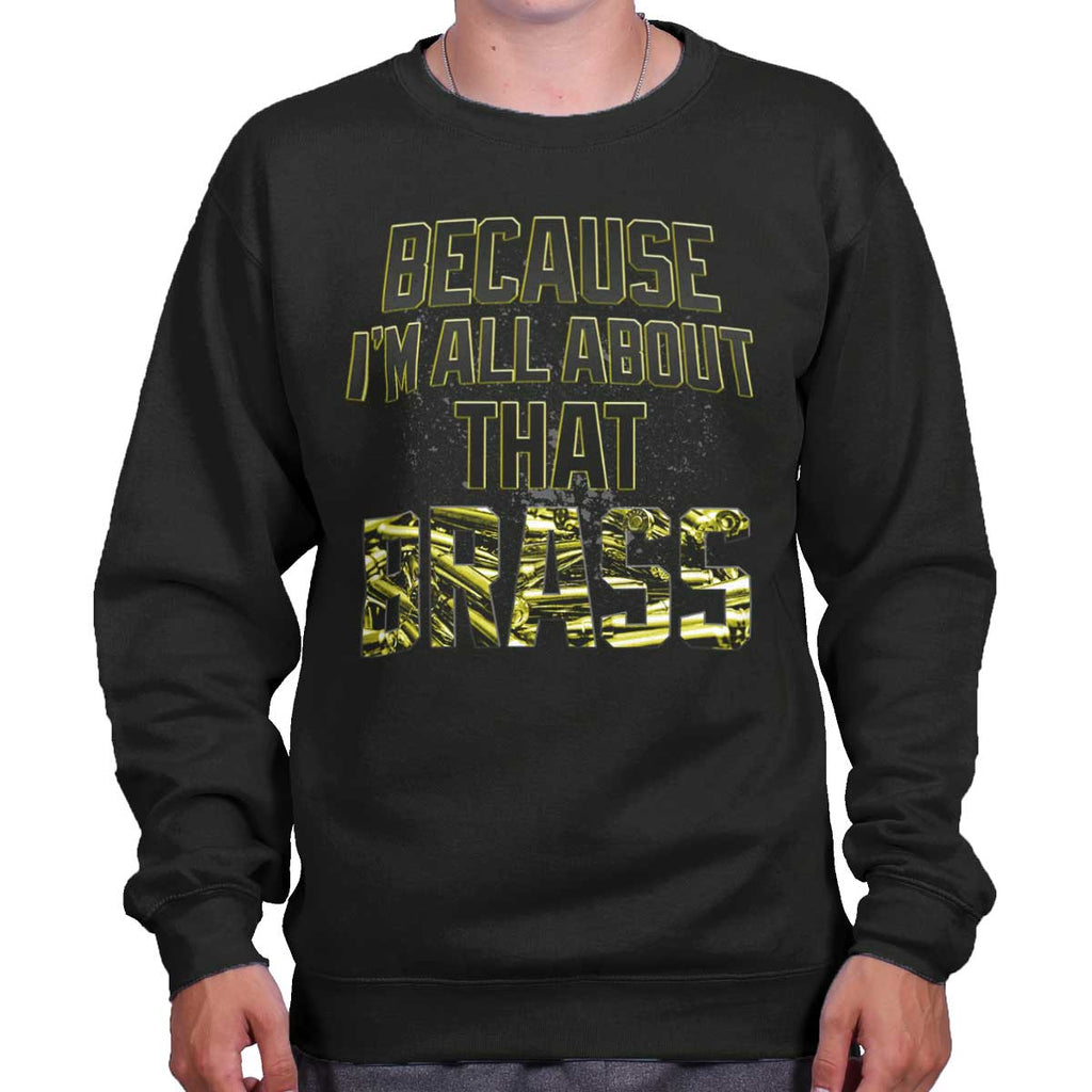 Black|All About that Brass Crewneck Sweatshirt|Tactical Tees