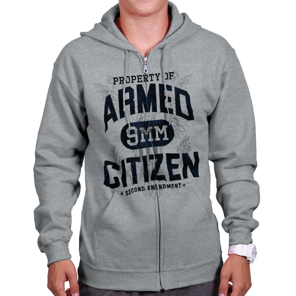 SportGrey|Armed Citizen Zip Hoodie|Tactical Tees