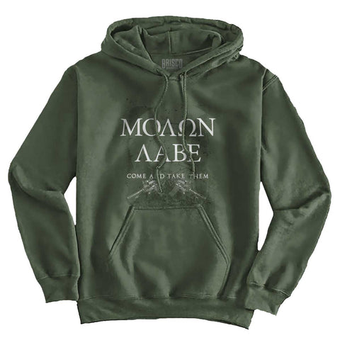 MilitaryGreen|Molon Labe Hoodie|Tactical Tees